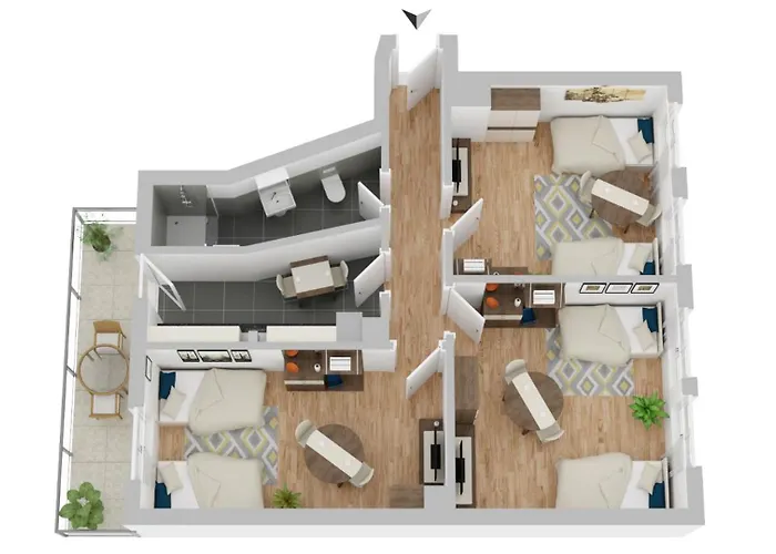 Cosyhomes24 - Top-traffic Connection And Balcony - E01 Essen